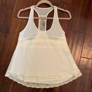 Racerback Top with Lace Details